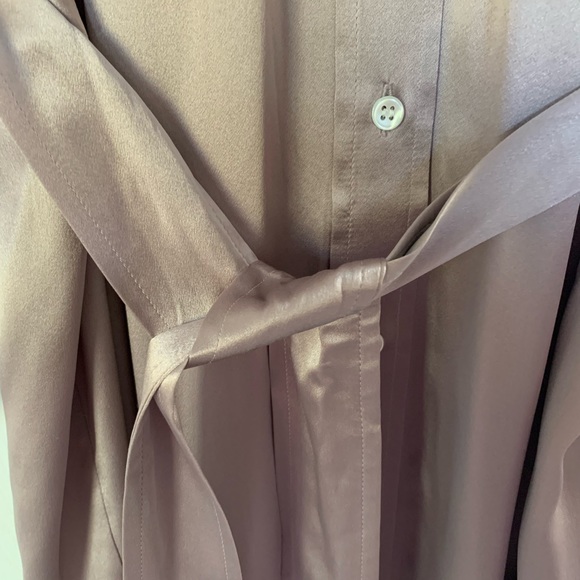 Banana Republic Mauve Satin Long Sleeve Dress - Picture 7 of 13